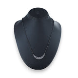Taraash 925 Silver Mangalsutra with Black Beads & CZ Stones - Taraash