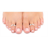 Taraash 925 Silver Multicolor Enamel Designer Toe Ring For Women - Taraash