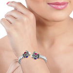 Load image into Gallery viewer, Taraash 925 Silver Multicolor stone Bangle for Women - Taraash