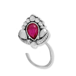 Load image into Gallery viewer, Taraash 925 Silver Pink CZ Designer Nose Pin For Women - Taraash