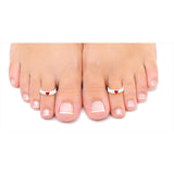 Taraash 925 Silver Red Enamel Heart Toe Ring For Women - Taraash