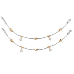 Load image into Gallery viewer, Taraash 925 Silver Rose Gold Plated Beads Silver Anklet For Women - Taraash

