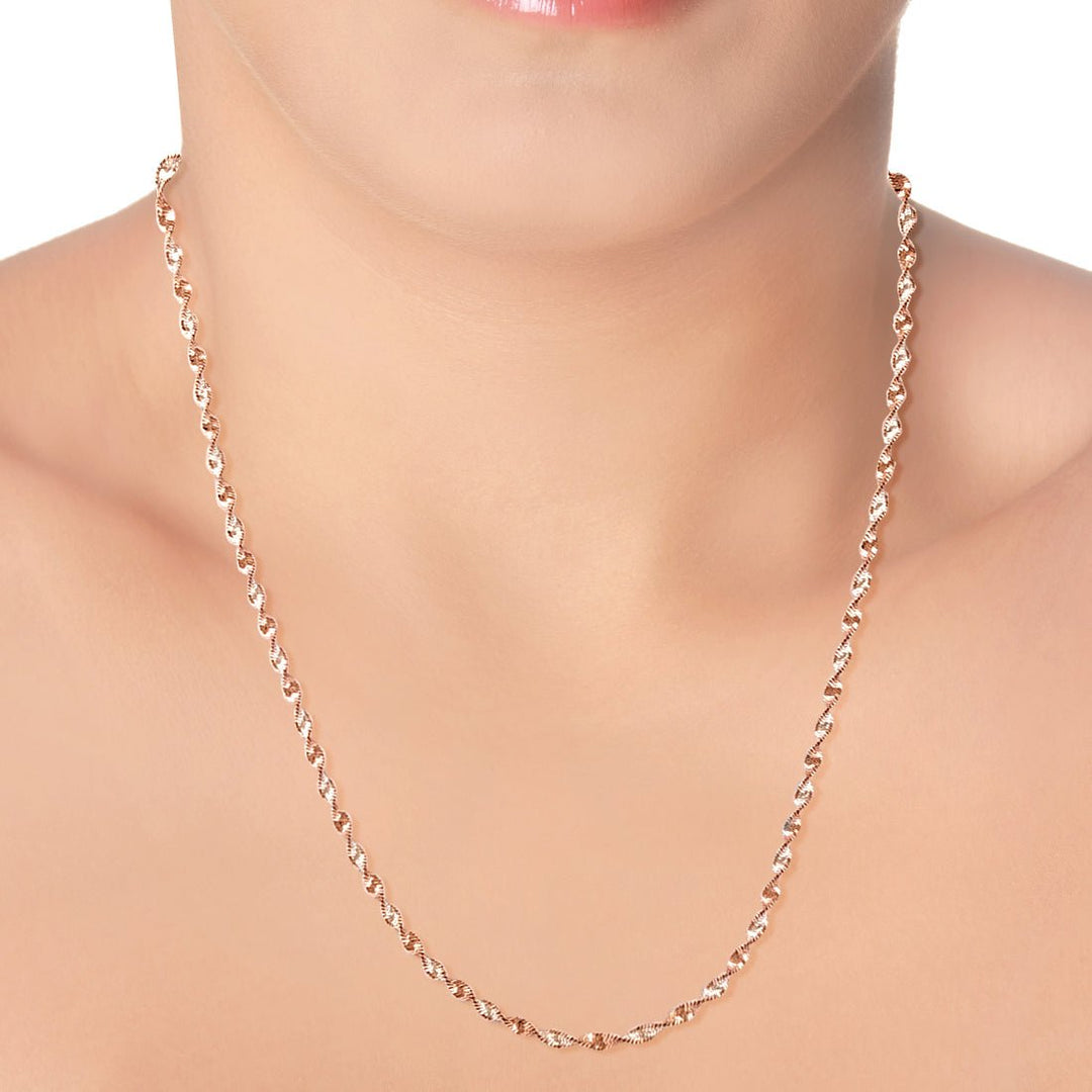 Taraash 925 Silver Rose gold Plating Chain For Women - Taraash