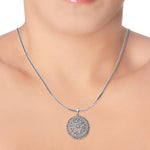 Load image into Gallery viewer, Taraash 925 Silver Round Flower design Cutwork Pendant - Taraash
