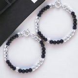 Taraash 925 Silver Set Of Black Bead Bracelets For Baby - Taraash