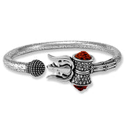 Taraash 925 Silver Shivji Rudraksha Kada For Men - Taraash
