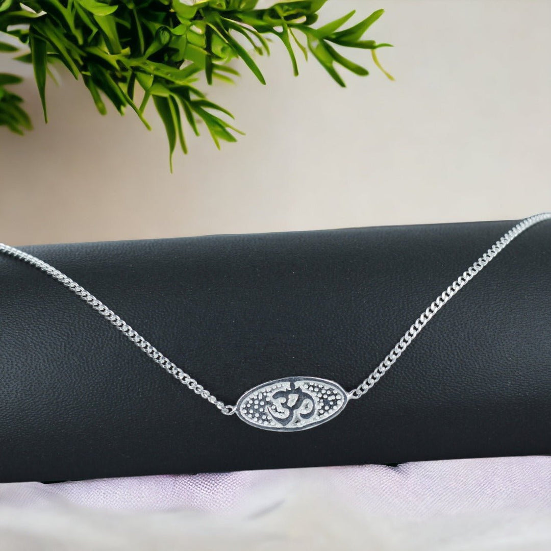 Taraash 925 Silver Silver Divine OM Rakhi For Brother - Taraash