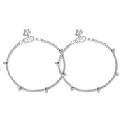 Taraash 925 Silver Single line Chain Anklet For Women - Taraash