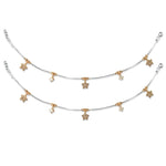 Load image into Gallery viewer, Taraash 925 Silver Star Rose Golg Plated CZ Anklet For Women - Taraash
