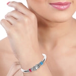 Load image into Gallery viewer, Taraash 925 Silver Top Openable Enamel Bangle For Women - Taraash
