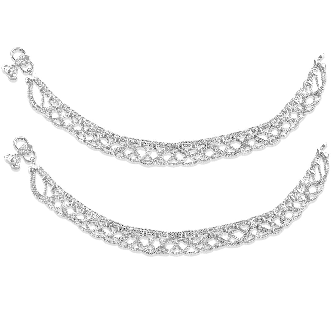 Taraash 925 Silver Traditional Authentic Bridal Anklet For Women - Taraash