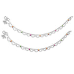 Load image into Gallery viewer, Taraash 925 Silver Traditional Chain Enamel Anklets For Women - Taraash
