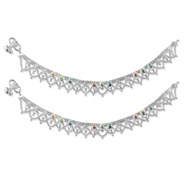 Taraash 925 Silver Traditional Indian Design Anklet For Women - Taraash