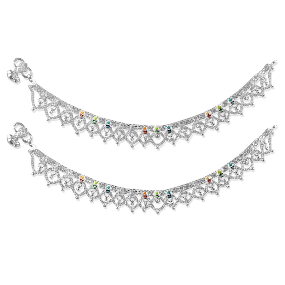 Taraash 925 Silver Traditional Indian Design Anklet For Women - Taraash