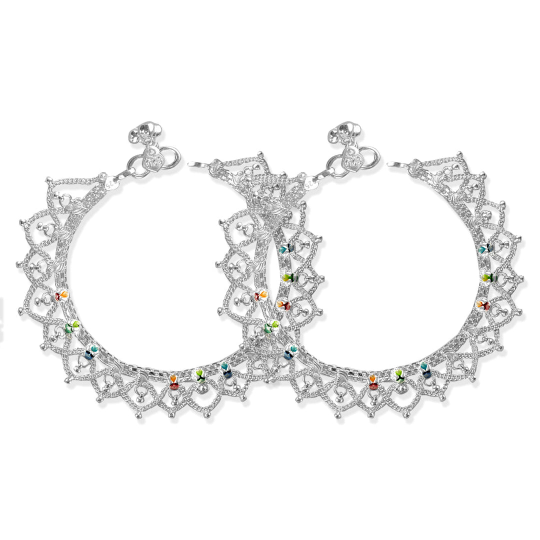 Taraash 925 Silver Traditional Indian Design Anklet For Women - Taraash