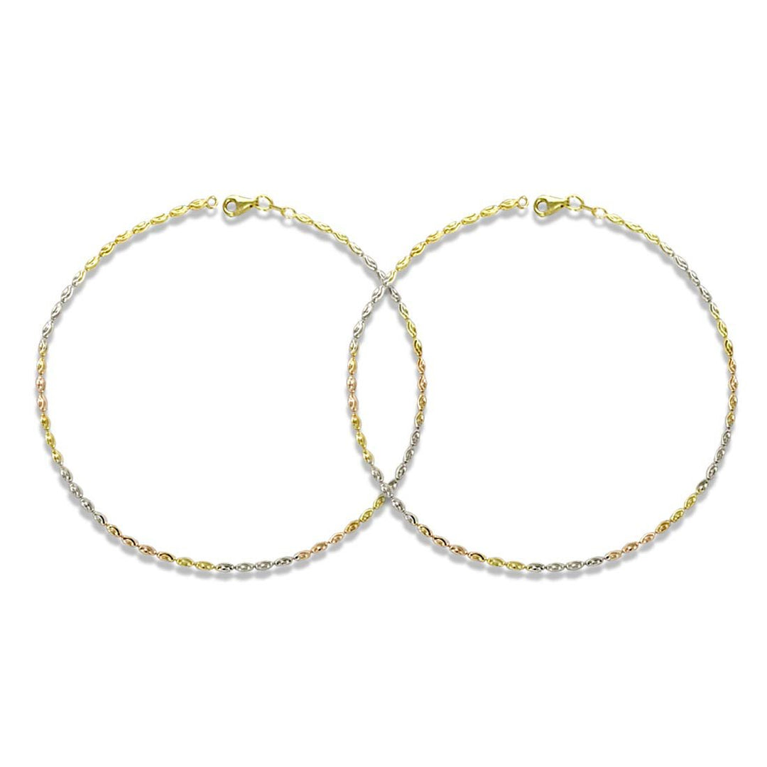 Taraash 925 Silver Tri Plated Anklet For Women - Taraash