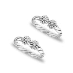 Load image into Gallery viewer, Taraash 925 Silver Wire Wrap Floral Top Open Leg Thumb Ring - Taraash