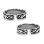 Load image into Gallery viewer, Taraash 925 Sterling Antique Cutwork Bichiya | Chandi metti | Silver Toe Ring For Women - Taraash