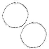 Taraash 925 Sterling Beaded Chain Anklet |Silver anklets | Anklets For Women - Taraash