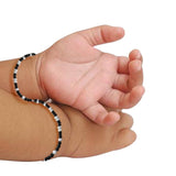 Taraash 925 Sterling Black Beaded Nazariya Set Bracelet For Kids BR1846S-1 - Taraash