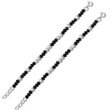 Taraash 925 Sterling Black Beaded Nazariya Set Bracelet For Kids BR1846S-1 - Taraash