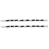 Taraash 925 Sterling Black Beaded Nazariya Set Bracelet For Kids BR1846S-1 - Taraash