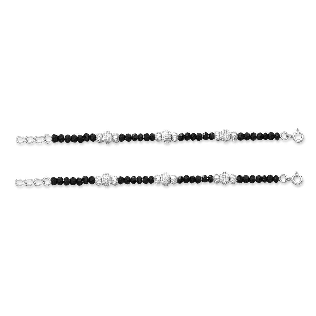 Taraash 925 Sterling Black Beaded Nazariya Set Bracelet For Kids BR1847S-1 - Taraash