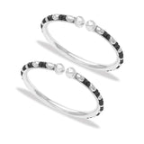 Taraash 925 Sterling Black Beaded silver Bangles for New Born Baby - Taraash