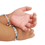 Taraash 925 Sterling Black Beaded Silver Kadas For Baby - Taraash
