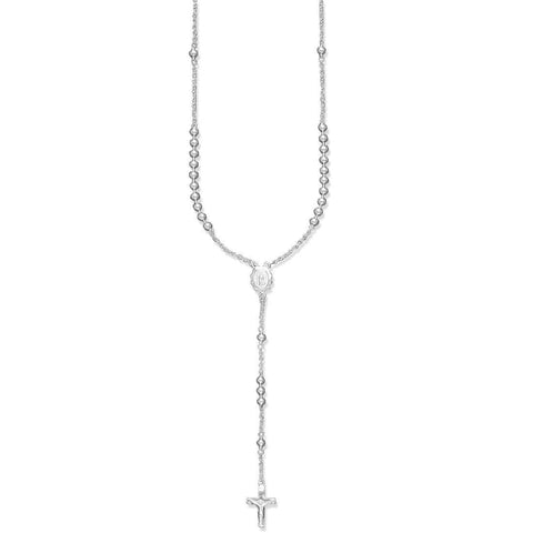 Taraash 925 Sterling Cross Silver Rosary For Unisex - Taraash