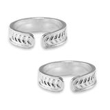 Taraash 925 Sterling Cutwork Toe Ring | Chandi Jodavi For Women | Silver Toe Ring For Women - Taraash
