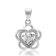 Taraash 925 Sterling Cz Pendant Set | Silver Pendant and Earrings Set | Silver Pendant Set For Women - Taraash