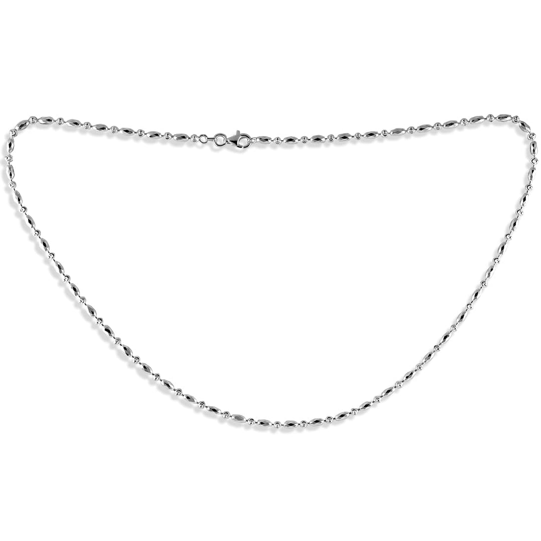Taraash 925 Sterling Designer Silver Chain | Ball Silver Chain | 18 inch Chain For Women - Taraash