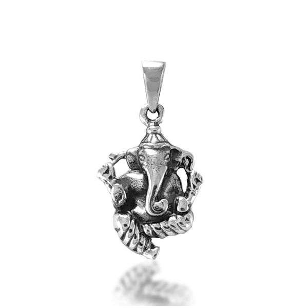 Taraash 925 Sterling Divine Antique Ganesha Silver Pendant For Men - Taraash