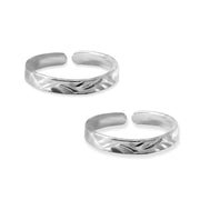 Taraash 925 Sterling Engraved Silver Toe ring For Women - Taraash
