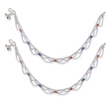 Taraash 925 Sterling Fancy Silver Anklets For Women - Taraash
