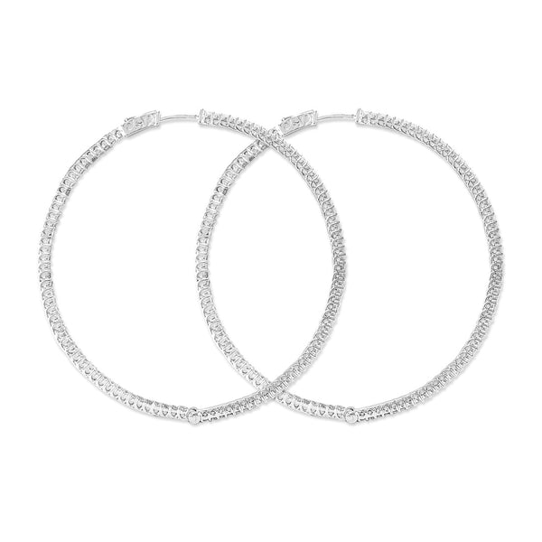 Taraash 925 Sterling Fancy Silver Hoop Earrings For Women - Taraash