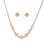Load image into Gallery viewer, Taraash 925 Sterling Floral Rose Gold Silver Necklace Set For Women - Taraash
