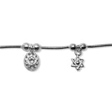 Taraash 925 Sterling Floral Silver Anklets For Women - Taraash