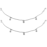 Taraash 925 Sterling Floral Silver Anklets For Women - Taraash