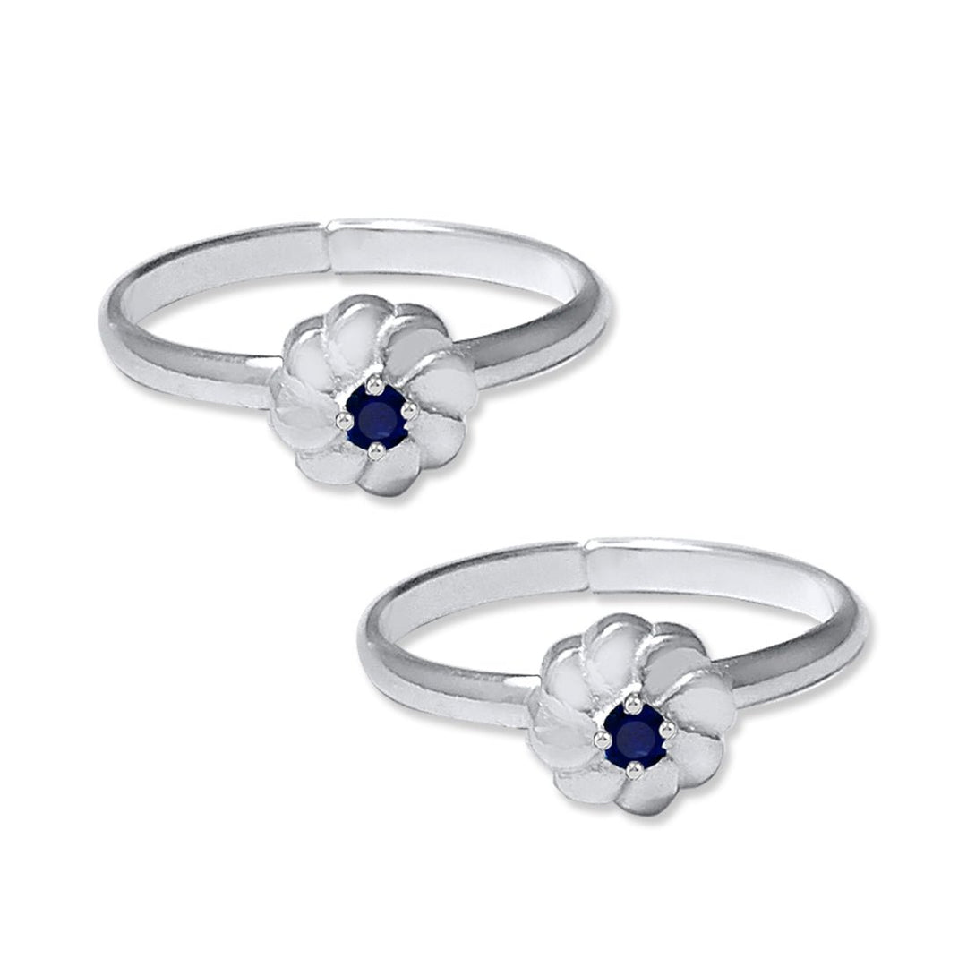 Taraash 925 Sterling Floral Silver Toe Ring For Women - Taraash