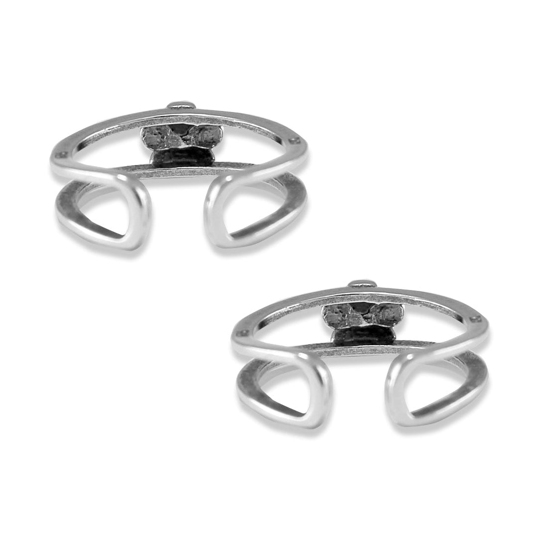 Taraash 925 Sterling Floral Toe Ring | Silver Metti | Chandi Mettelu Women - Taraash