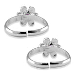 Taraash 925 Sterling Floral Toe Ring | Silver Toe Ring | Chandi jodhavi Toe Ring - Taraash
