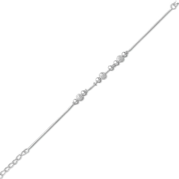 Taraash 925 Sterling Frosted Ball Pure Silver Bracelets For Women - Taraash