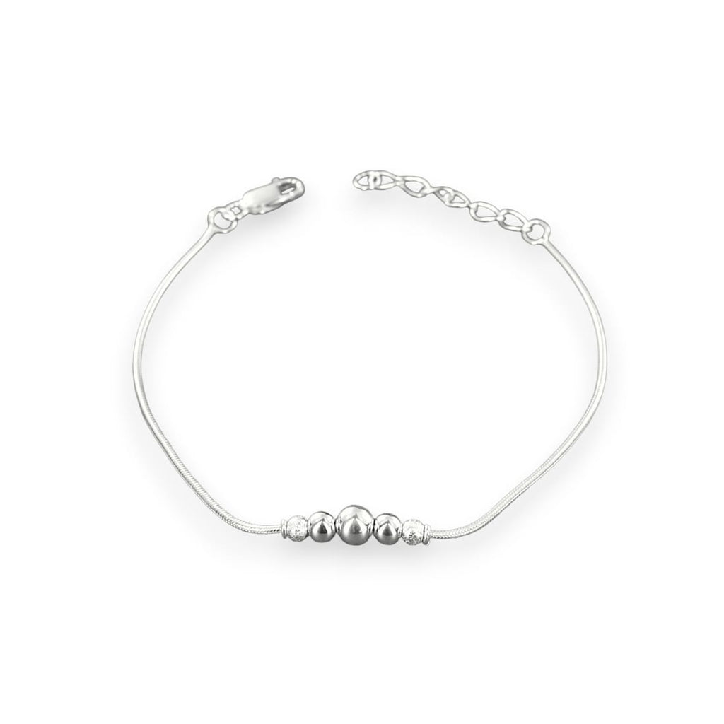 Buy the Sterling Silver Heart LOVE Charm Bracelet | JaeBee Jewelry