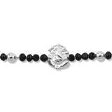 Taraash 925 Sterling Ganpati Silver Bracelet For New Born Babies| Silver Bracelet | Black Bead Bracelet - Taraash