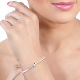 Taraash 925 Sterling Heart Bangle | Silver openable Bangle | Kada For Women - Taraash