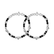 Taraash 925 Sterling Heart Design Nazariya Set Bracelet For Kids BR1848S-1 - Taraash