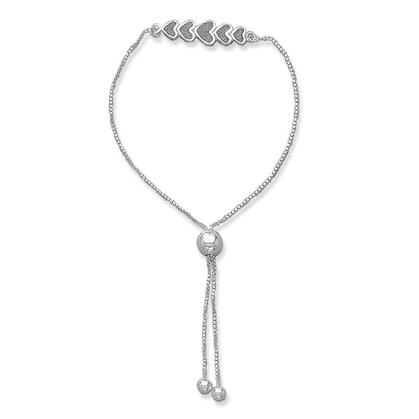 Taraash 925 Sterling Heart Design Silver Bracelet For Women - Taraash