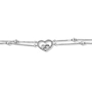 Taraash 925 Sterling Heart Silver Bracelet For Girls | Silver Bracelet | Pure Silver Bracelets For Women - Taraash